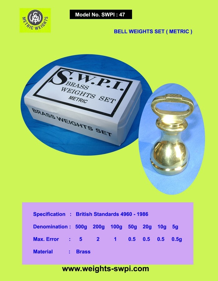 Bell Weights 5g to 500g Model No. SWPI-47